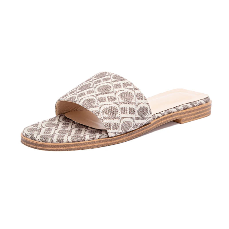 CHCHCN Womens Anti Slip Slippers With Letter Print