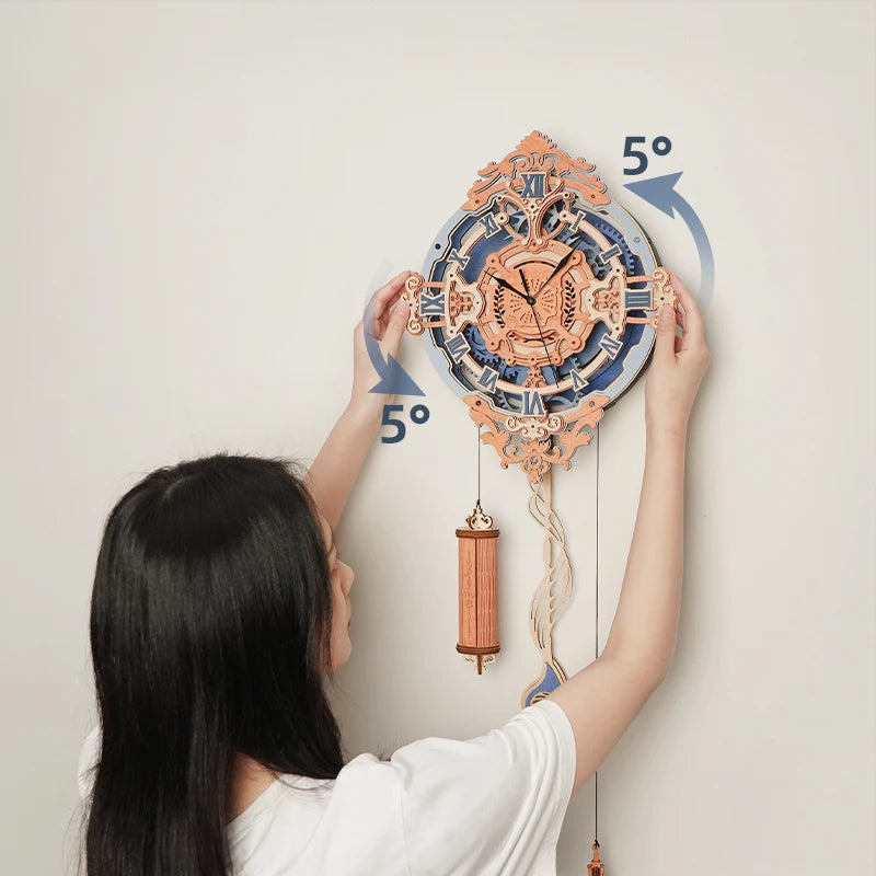 Robotime Rokr 3D Wooden Puzzle Time Art Romantic Clock