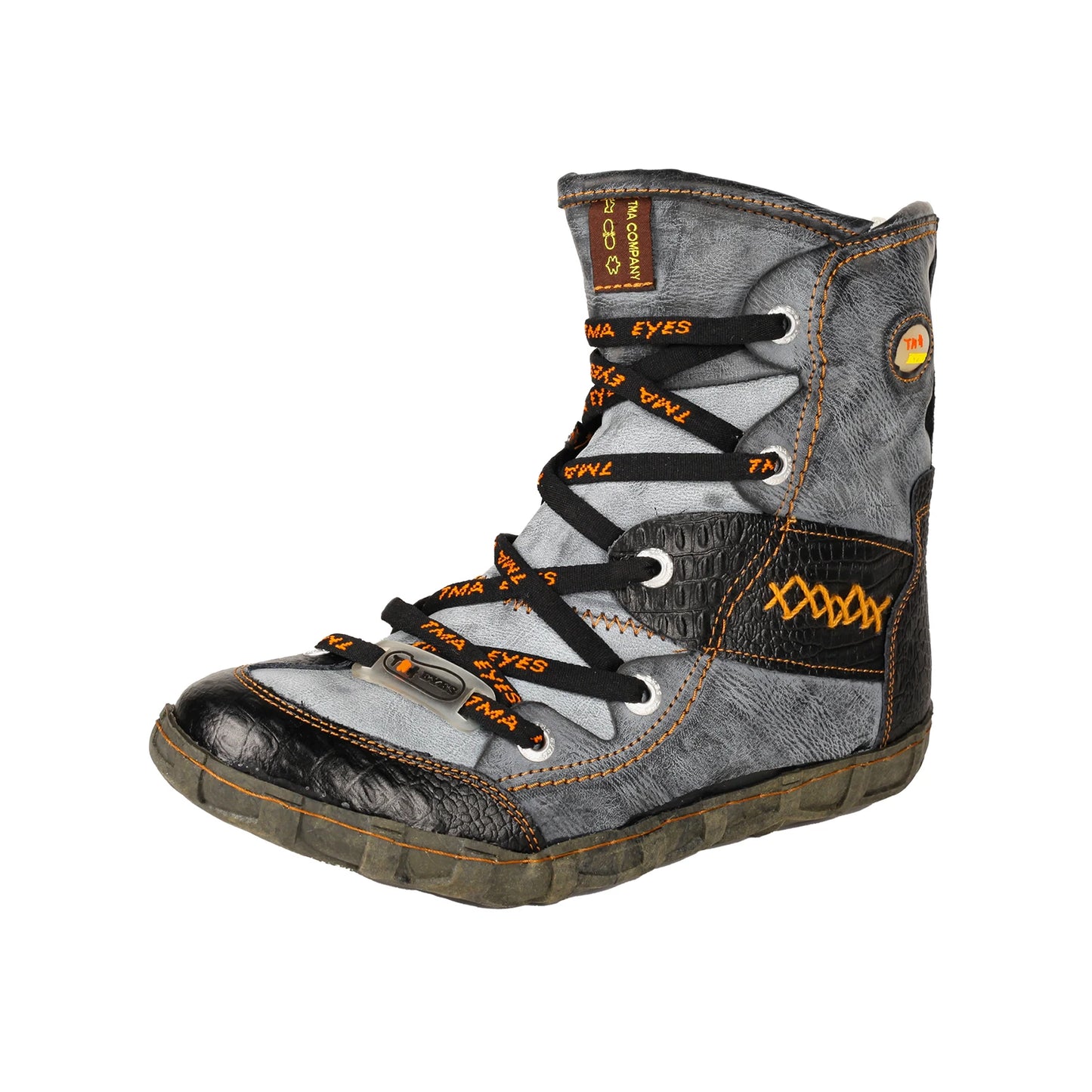 TMA EYES Women's Camouflage PU Leather Short Duck Boots Casual