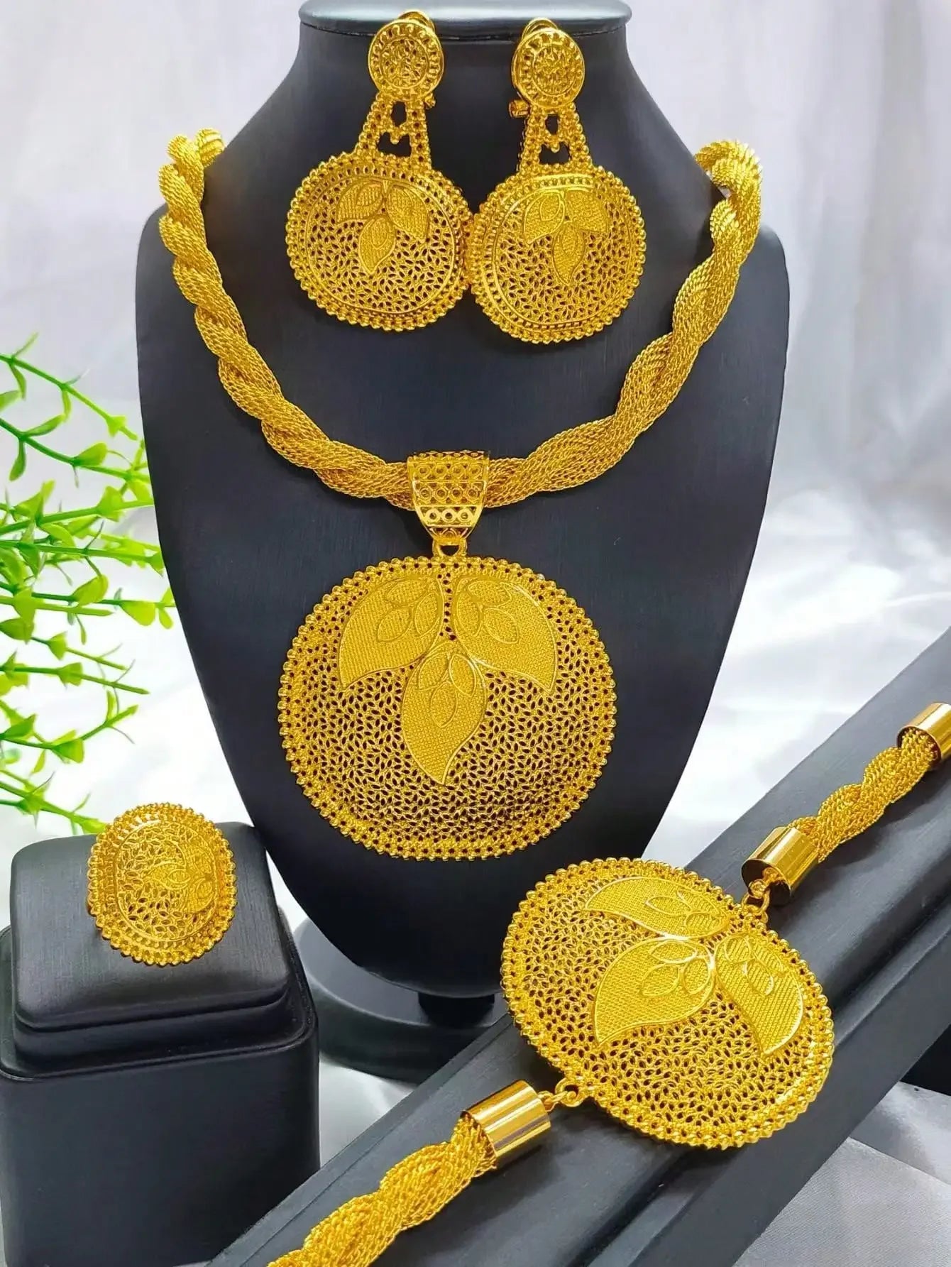 UBLAIK Nigerian Jewelry Set For Wedding African Necklace