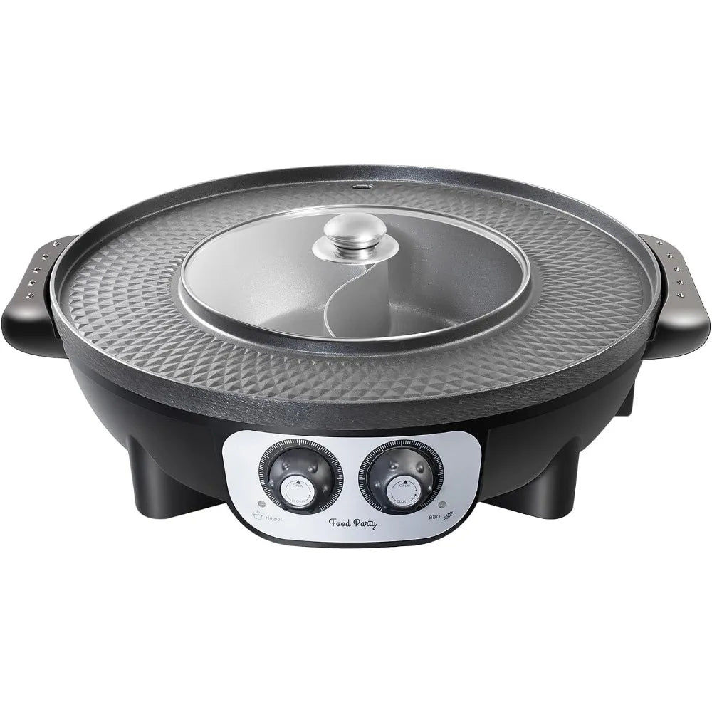 2 In 1 Electric Smokeless GrillSystem For Hot Pot 110V