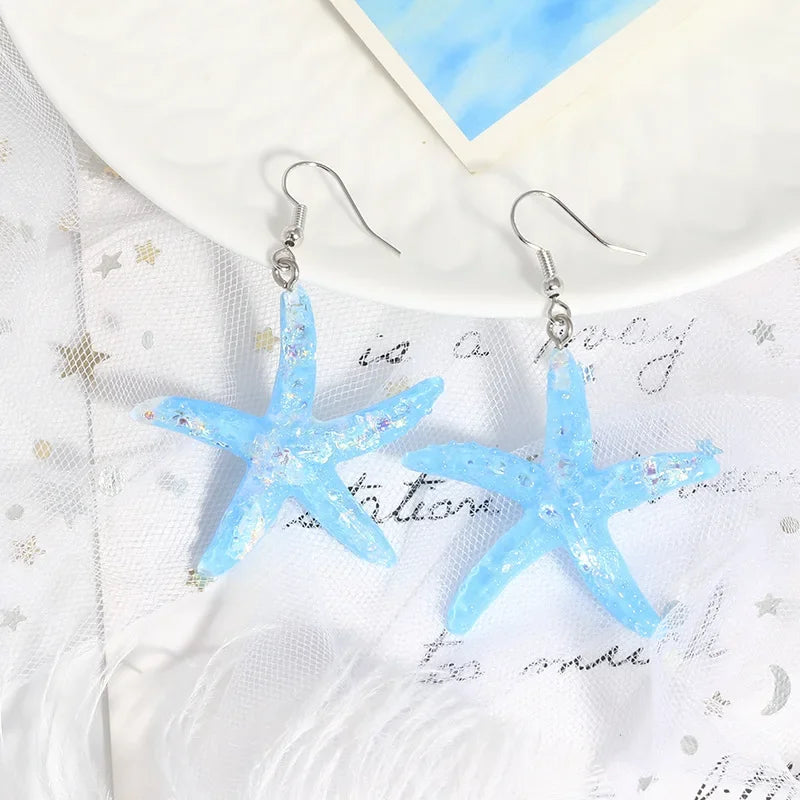 YJ WYWCN Layered Rope Chain Necklace Boho Starfish Pendant