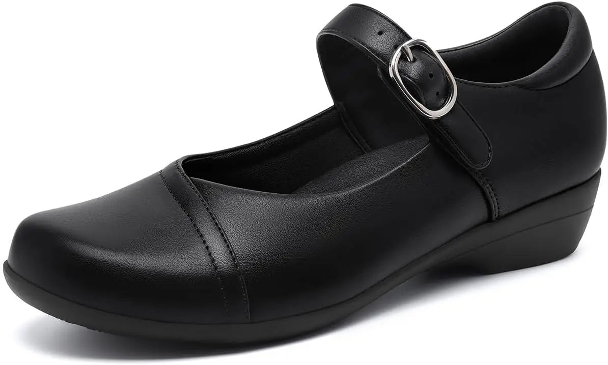 Athlefit Mary Jane Flats for Women Dressy Comfort Flat Shoes