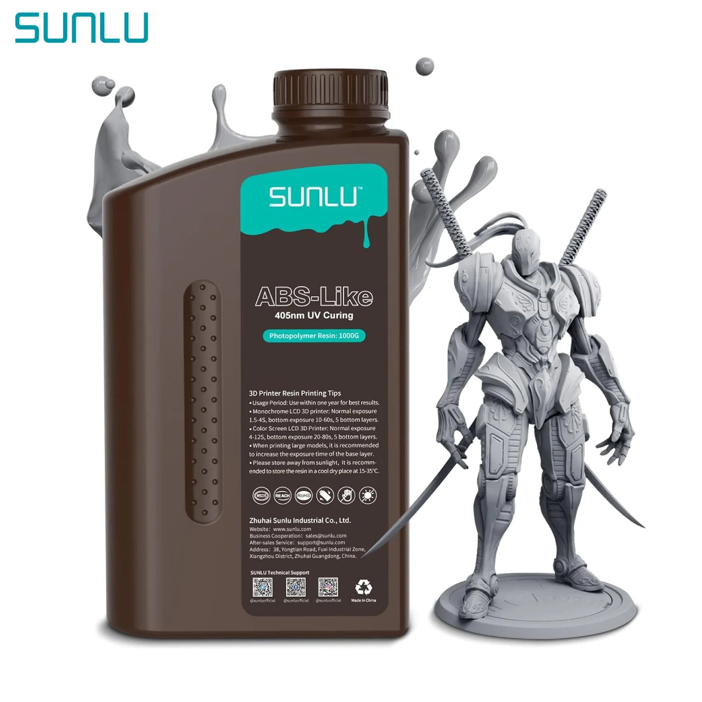 SUNLU ABS Like Low Odor 405nm UV Resin For SLA DLP LCD