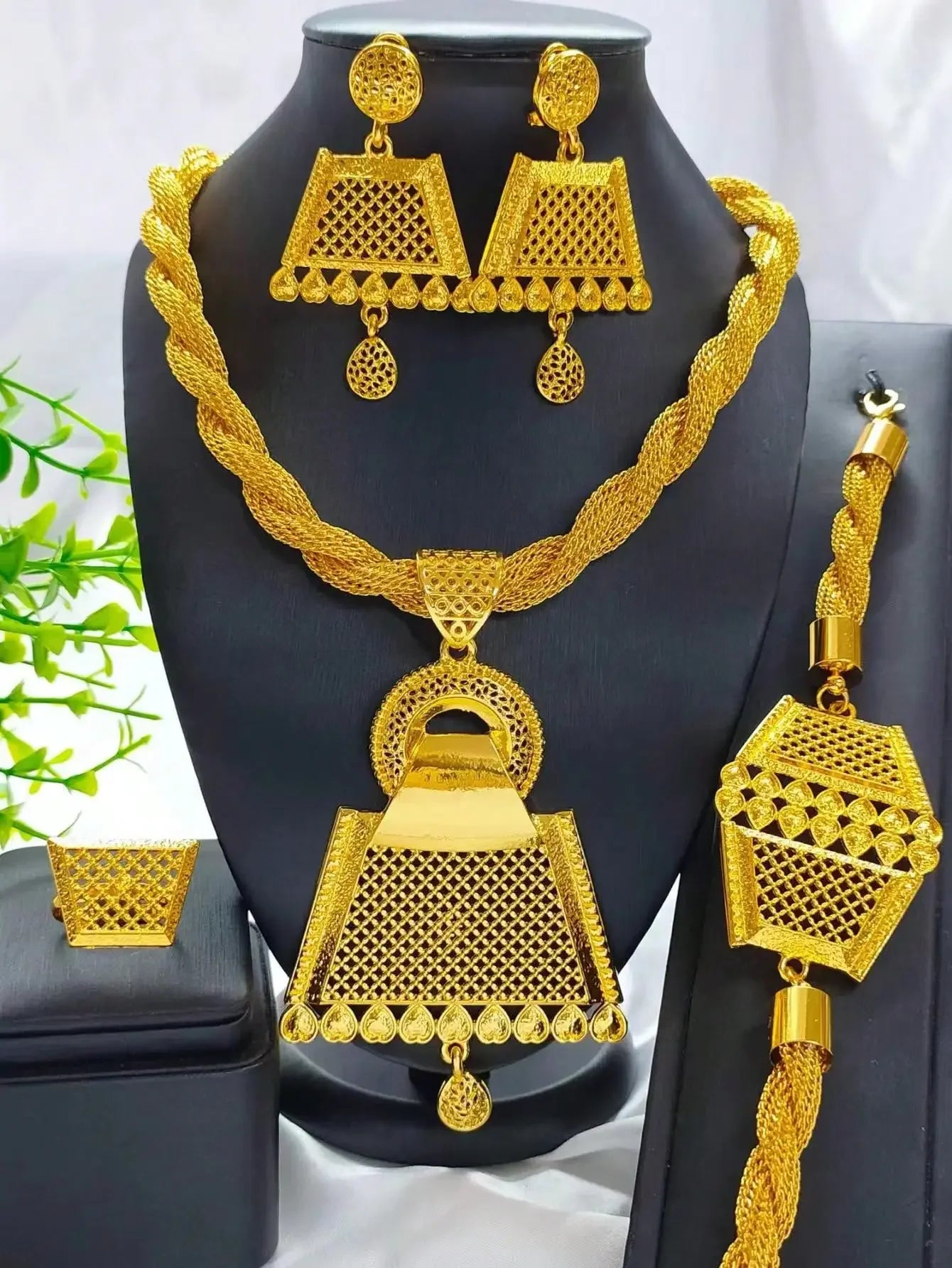 UBLAIK Nigerian Jewelry Set For Wedding African Necklace
