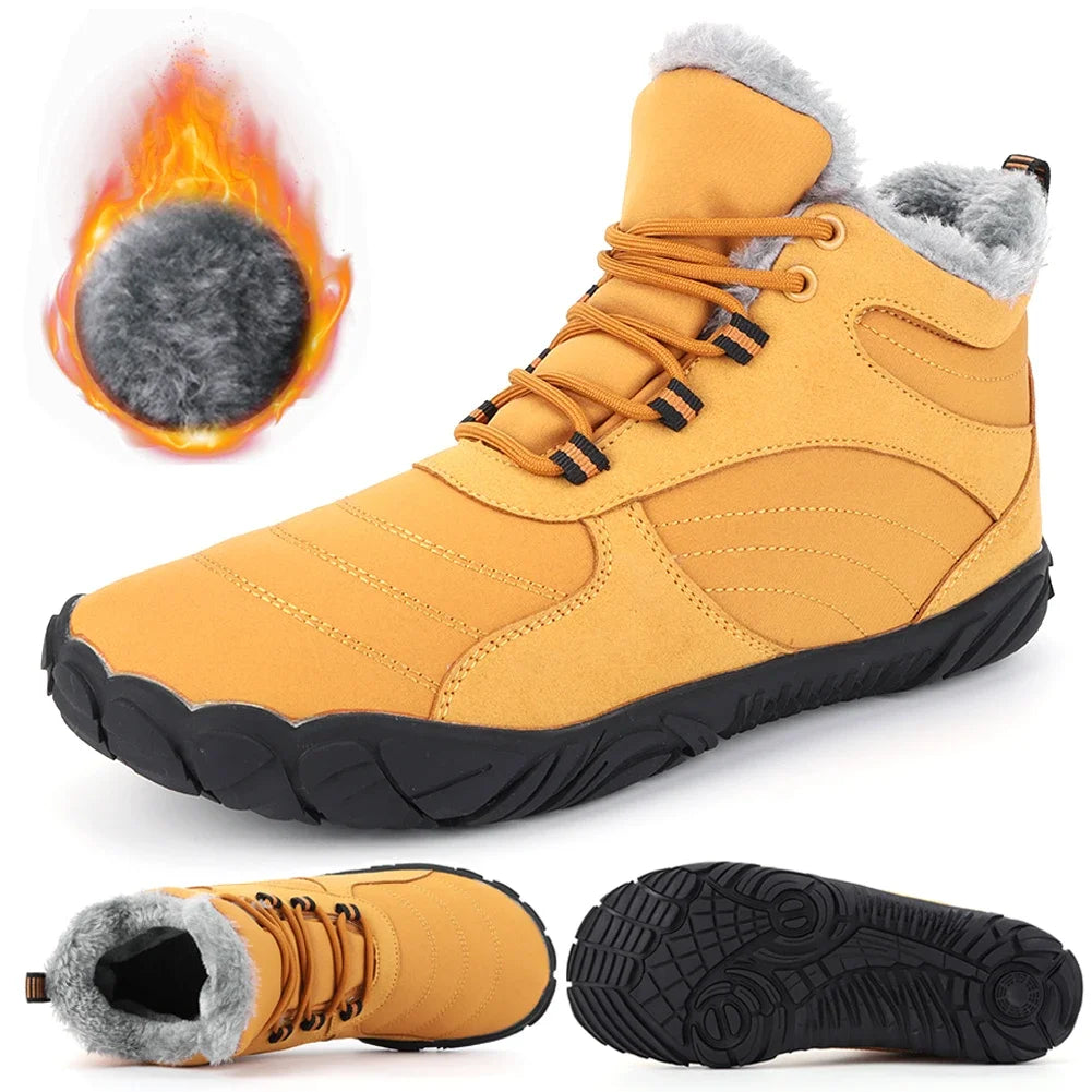 APWIKOGERCN Unisex Waterproof Winter Snow Boots Hiking Shoes