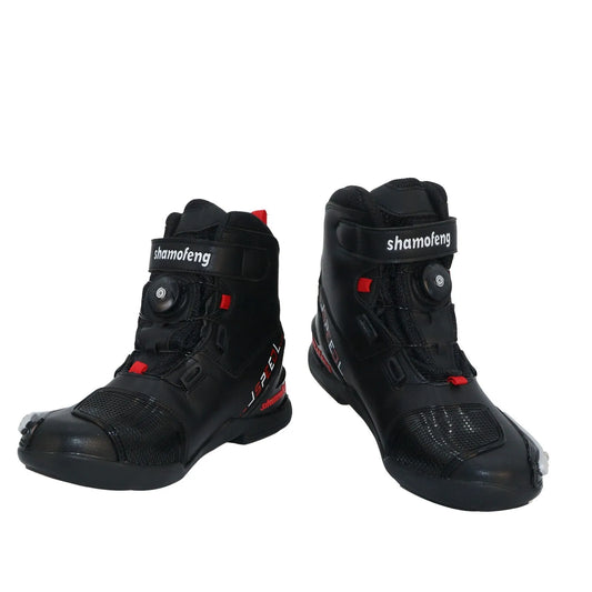 Men Leather Motorcycle Boots Waterproof Non Slip Motocross Ankle Boots