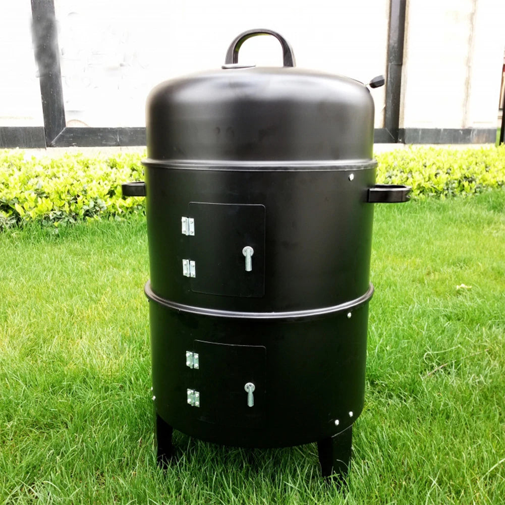 Shunmaii Vertical Charcoal BBQ Smoker With Built In Thermometer