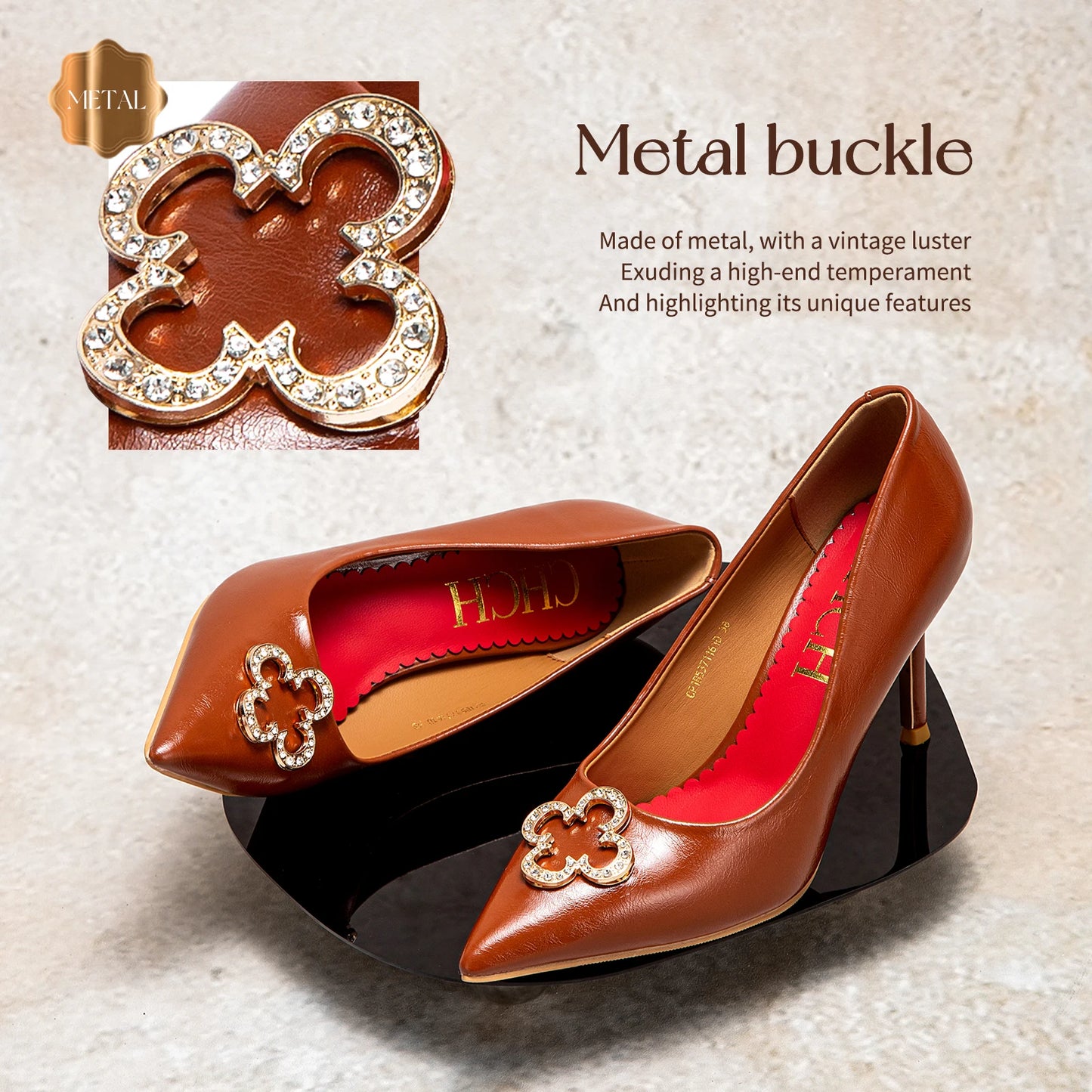 CHCH Pointed Toe Pumps for Women High Heels for Office and Party