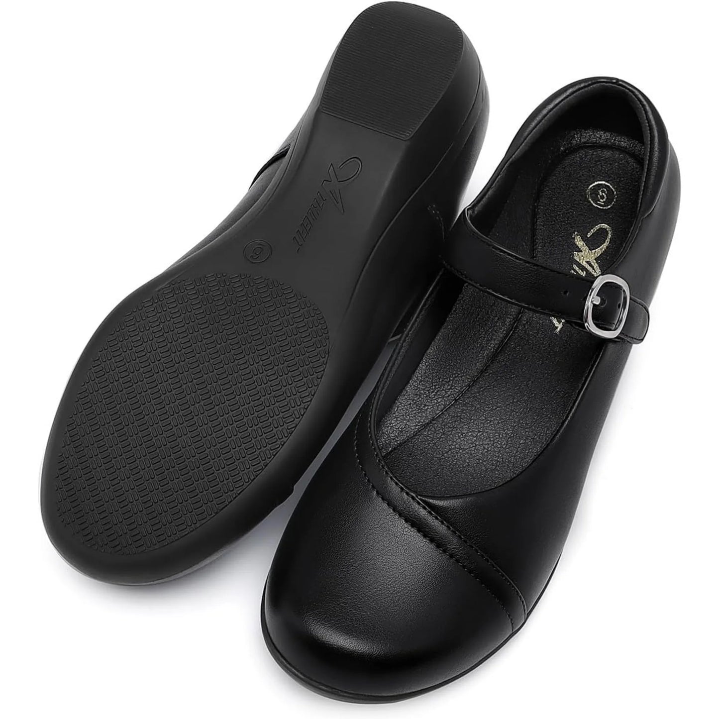 Athlefit Mary Jane Flats for Women Dressy Comfort Flat Shoes