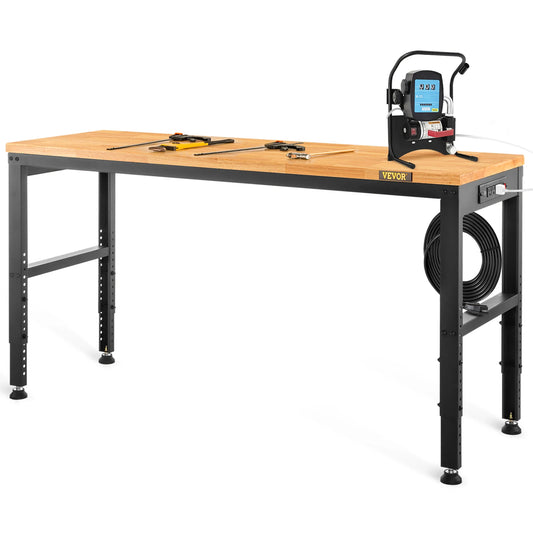 Hign-concerned Woodworking Workbench Adjustable Height Oak